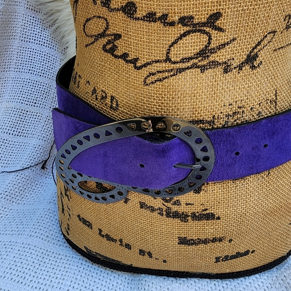Missoni Purple‎ suede abstract belt S/M NEW - Picture 8 of 14